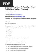 Understanding Your College Experience 2nd Edition Gardner Test Bank Download