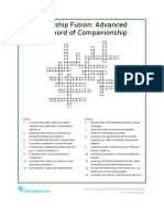 Friendship Crossword Worksheet