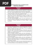 Distribución de Objetos Del 07 de Marzo de 2023 Senado