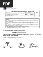 Evaluación Diagnostica Lenguaje 1° Básico