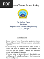 Selection of Motor Power Rating VI Sem