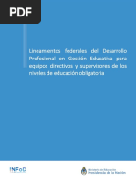 Lineamientos Federales Del Desarrollo Profesional en Gestion Educativa