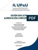 Informe Sesión Educativa