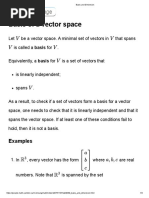 Basis and Dimension