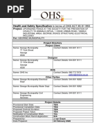 Annexure A - Ohs Specifications