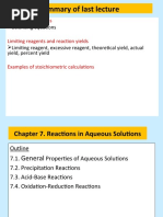 Chapter 7 - Reactions in Aquesous Solution - After - Lecture - Note