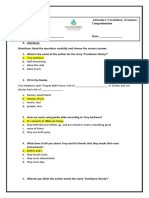 Grade 4 English Term 2 Revision - Answer Key