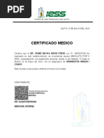 Certificado Medico Iess