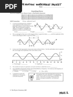 Unit 1 Wave Motion Worksheet Packet