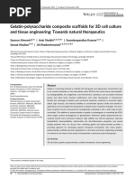 Gelatin Polysaccharide Composite Scaffolds For 3D Cell Culture and Tissue Engineering Towards Natural Therapeutics