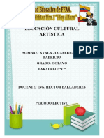 RÚBRICA EVALUACIÓN Educación Cultural y Artistica II Quimestre