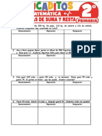 Problemas de Suma y Resta para Segundo Grado de Primaria