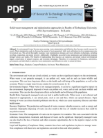 Solid Waste Management and Minimization Approaches in Faculty of Technology-University of Sri Jayewardenepura - Sri Lanka