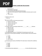 Assignment - Journal, Ledger - Trial Balance