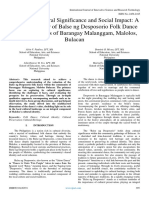 Exploring Cultural Significance and Social Impact: A Valuation Study of Balse NG Desposorio Folk Dance Among The Folks of Barangay Malanggam, Malolos, Bulacan