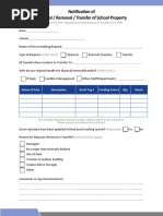 Disposal Removal Transfer Fillable Form Divot Assets