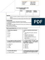 Evaluación Semestre I 4tos Medios