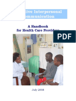 Effective Interpersonal Communication: A Handbook For Health Care Providers