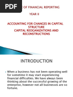 Capital Reorganisation Year 2