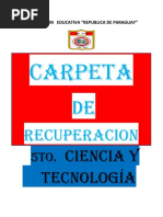 Carpeta Recuperacion 5to 2022