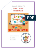 Secuencia #6 Operaciones de Sumas y Restas Con Dificultad