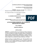 Ley de Hacienda Municipal Del Estado de Michoacán