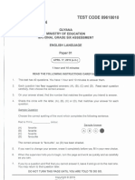 National Grade 6 Assessment 2019 English Language Paper 1