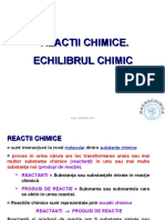 C - 8. Reactii Chimice. Echilibru Chimic