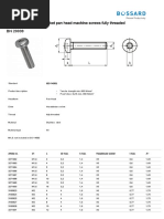 BN - 20038 Hexalobular Socket Pan Head Machine Screws Fully Threaded (A4)