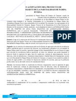 Acta de No Aceptación Del Proyecto de Saneamiento