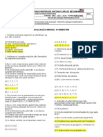 PROVA PORTUGUES MENSAL 2º BIM 1º ANO 2023 Gabarito