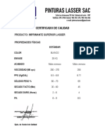 Certificado de Calidad Imprimante 25 KG