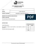 Esl Grade 4 Paper 2