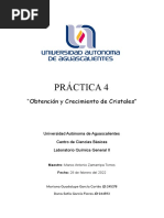 Práctica #4 Obtención y Crecimiento de Cristales