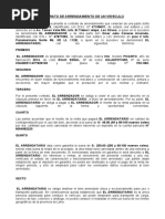 Contrato de Alquiler de Vehiculos