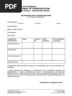 Background Check Authorization Form