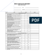 GLUT - Block Work Checklist