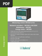 Measuring Centers MC3x0 Series: Network Recorders - MC350 MC350H Multimeter - MC330 Energy Meter - MC320