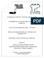 Alumbrado Publico - Tipos de Instalaciòn - Inst. Electricas - Equipo 5 - 4BV15