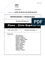 Ciclo Superior III - Piano 2023