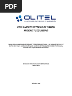 Reglamento Interno de Orden Higiene y Seguridad Olitel Ltda