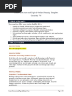 Course Outcomes and Topical Outline Planning Template