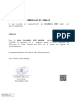 Certificado de Trabajo Ecomdata 2022