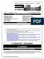 ATIVIDADE II 4° Bimestre 2 Ano de Biologia