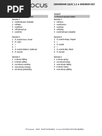 Focus4 2E Grammar Quiz Unit1 2 GroupA B ANSWERS