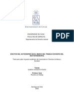 Efectos Del Autodespido en El Marco Del Trabajo Docente Del Sector Municipal