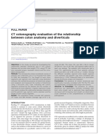 (2020) Colonography Evaluation of The Relationship Between Colon Anatomy and Diverticula