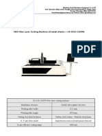 1 - CNC Fiber Laser Cutting Machine 1500W