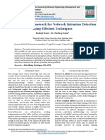 Data Mining Framework For Network Intrusion Detection Using Efficient Techniques