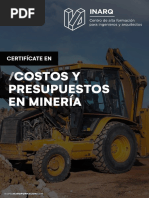 Costo y Presupuestos en Mineria Inicio 2